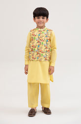 Infant Boys Printed Waist Coat 3 Piece -SIS715125